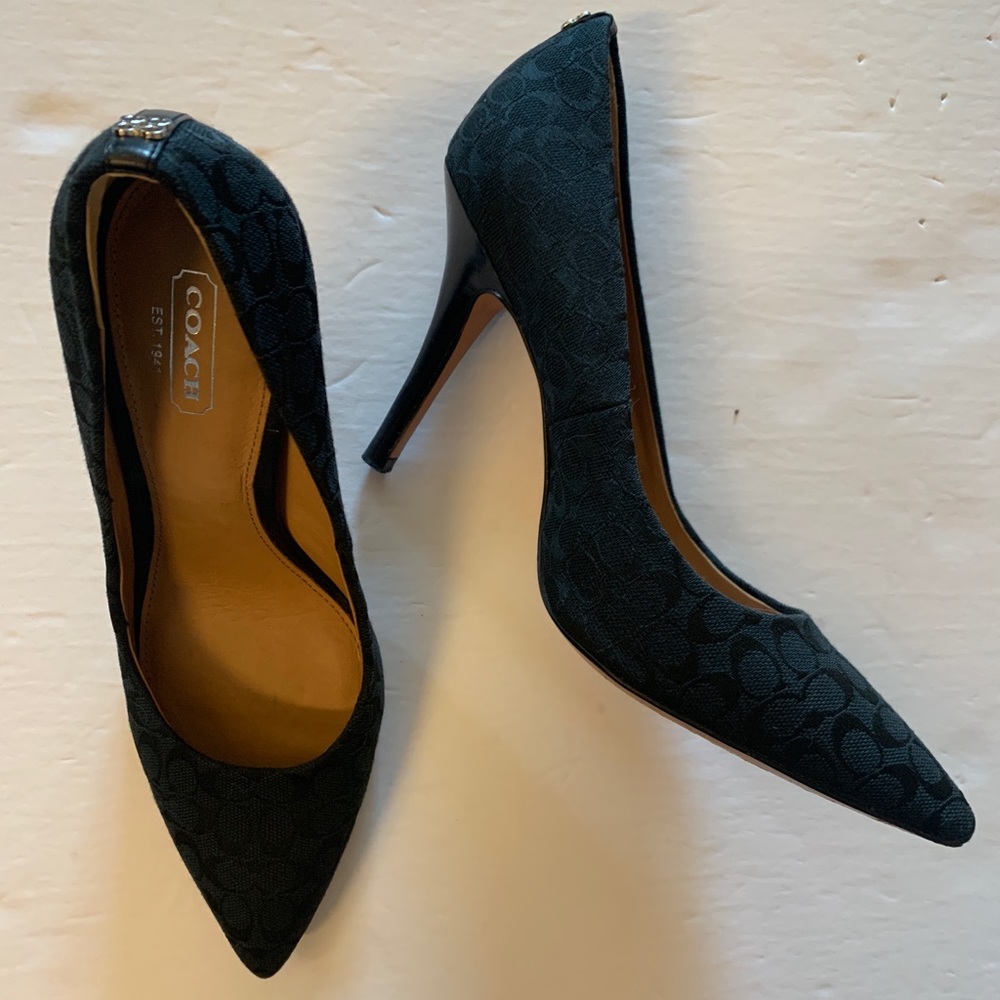 *FINAL* Coach Black Pumps with Pattern